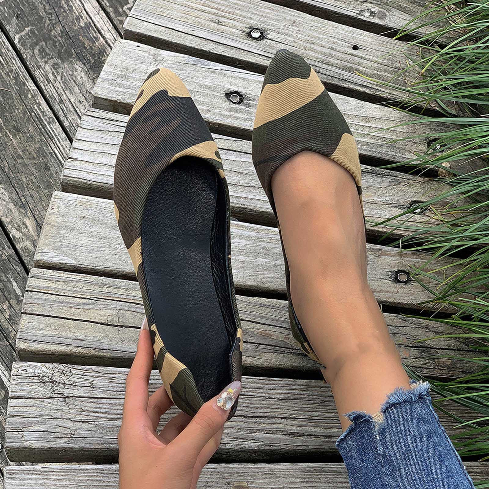 Josdec Clearance Walking Shoes Orthopedic Large Size Low Heel Pointed