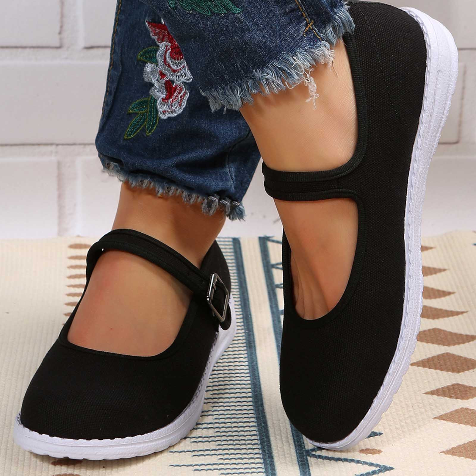 Josdec Clearance Walking Shoes Orthopedic Ventilate Round Head Comfy