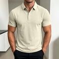 thumbnail image 1 of Josdec Men's Slim Fit Knit Polo Shirt Breathable Short Sleeve Casual Summer Business Outing Tops, Sizes M-XXXXL, 1 of 8
