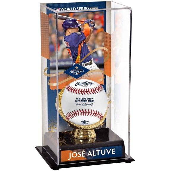 Jose Altuve Houston Astros 2022 MLB World Series Champions Sublimated Display Case With Image