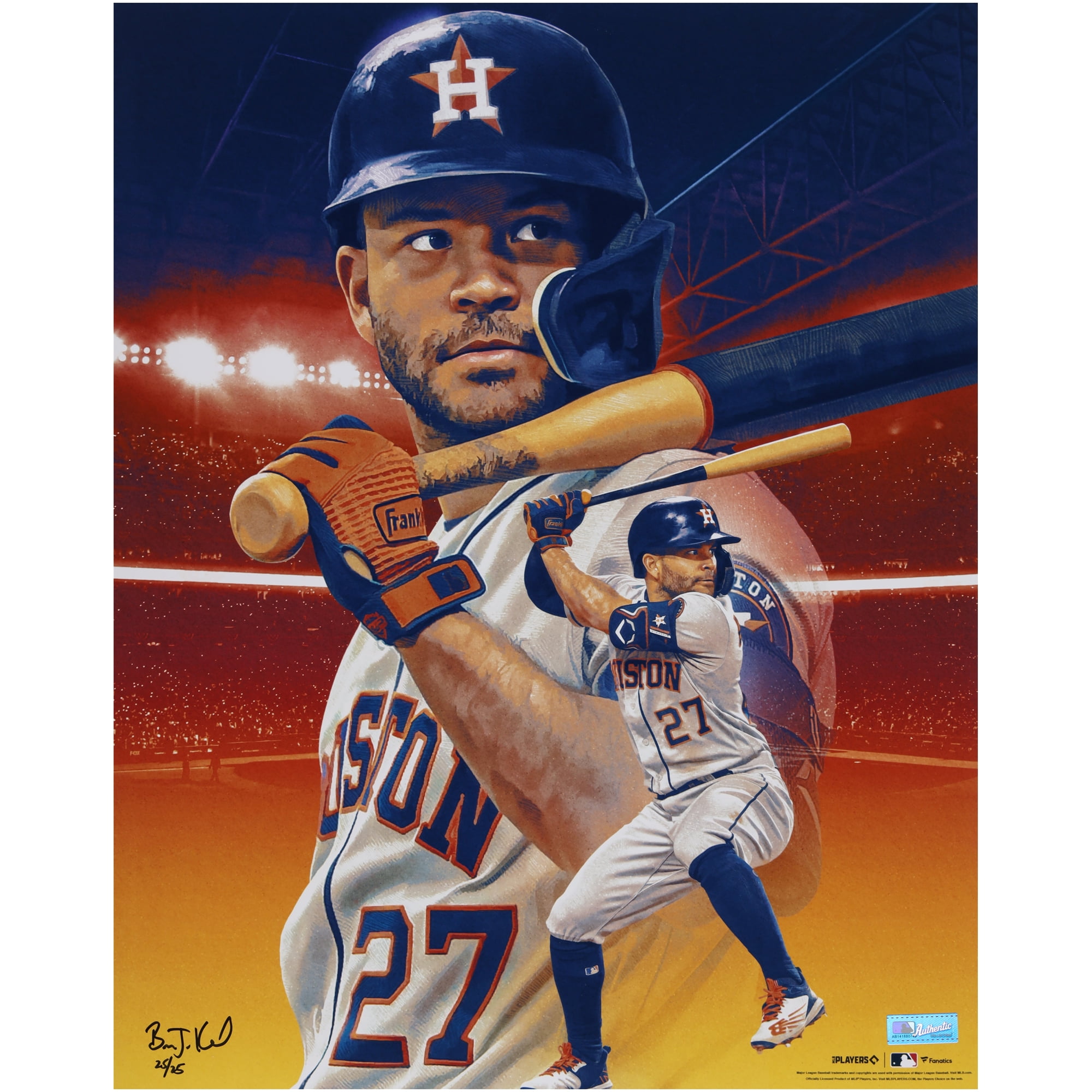 Jose Altuve Houston Astros Unsigned 16