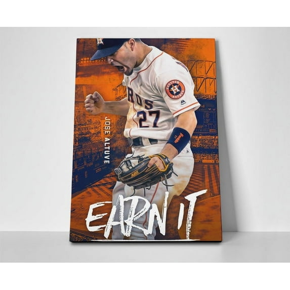 Jose Altuve Poster or Wrapped Canvas