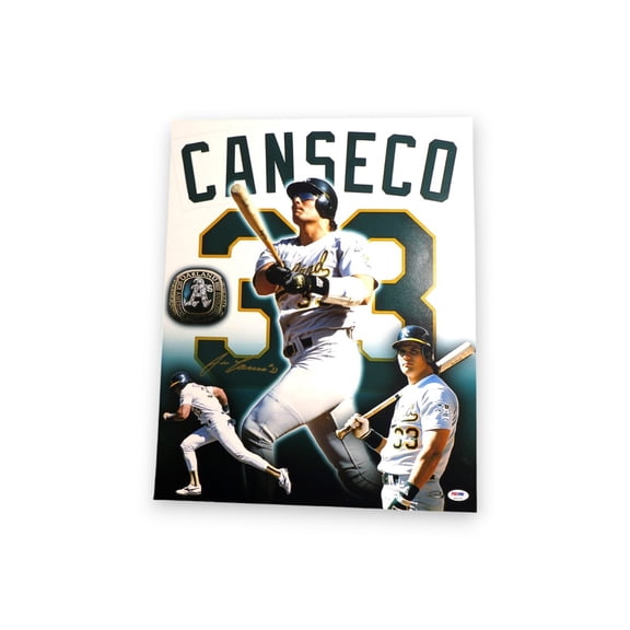 Jose Canseco Signed Autographed 16X20 Photo Athletics Collage PSA 6A30496