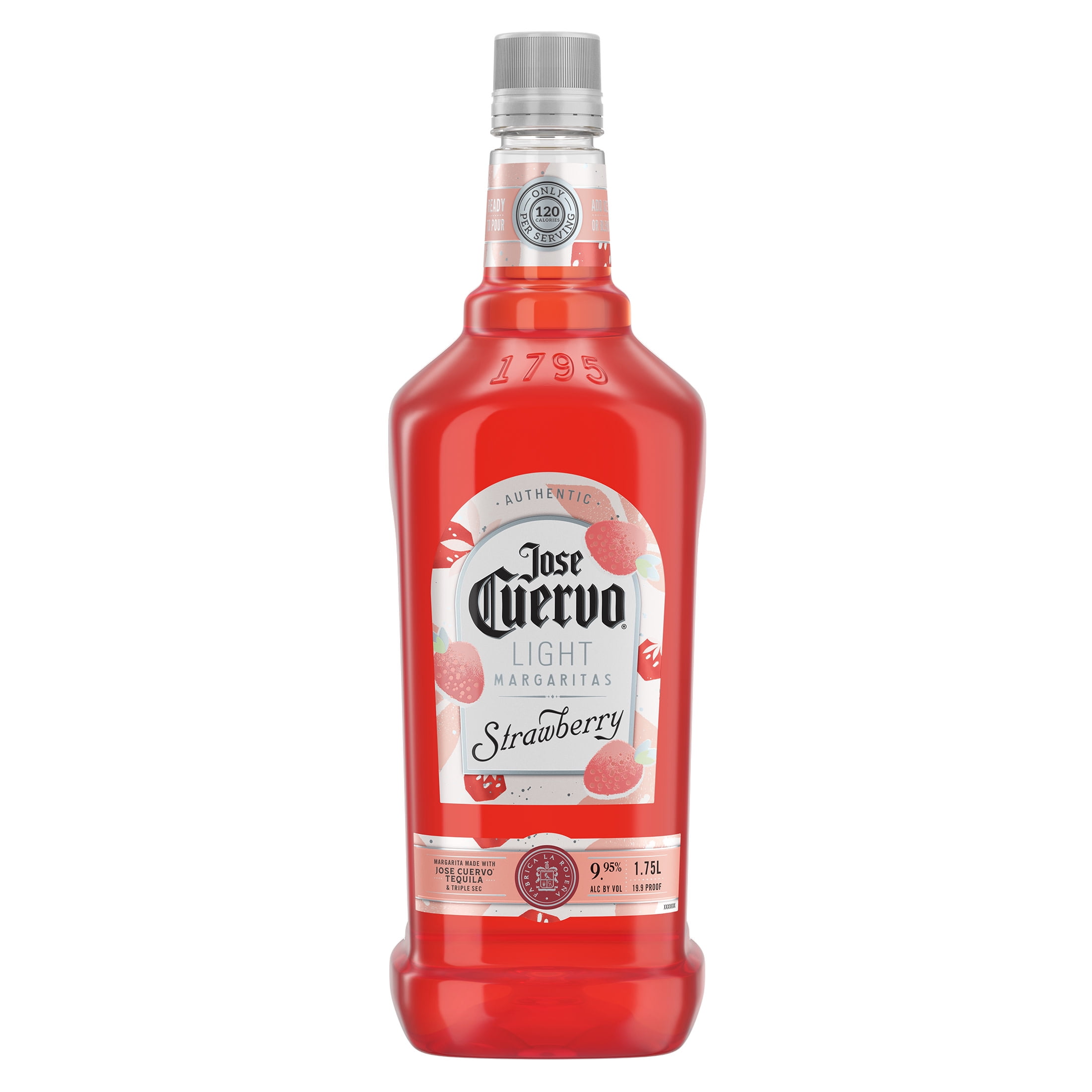 Jose Cuervo Light Strawberry Margarita 1.75 L, 9.95% ABV - Walmart.com