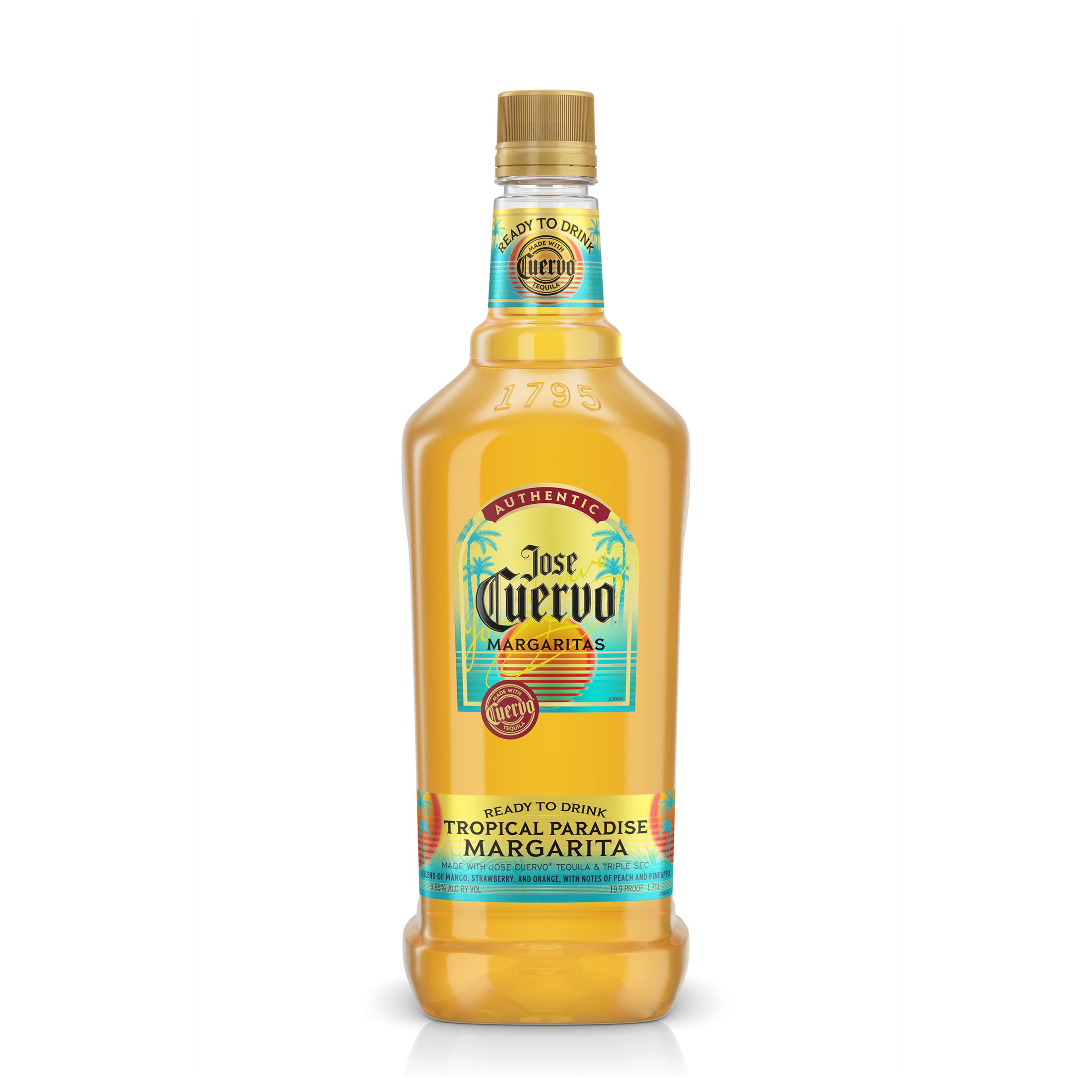 Jose Cuervo Authentic Margarita Tropical Paradise, 9.95% ABV, 1.75 L Plastic Bottle