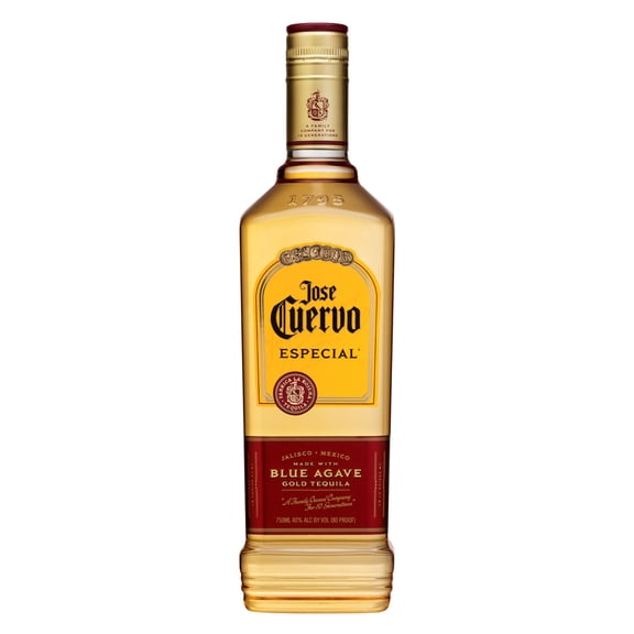 Jose Cuervo Especial Gold Tequila, 750 ml Glass Bottle, 40% ABV