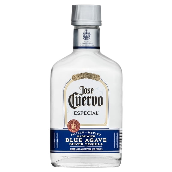 Jose Cuervo Especial Silver Tequila, 100 ml Glass Bottle, 40% ABV
