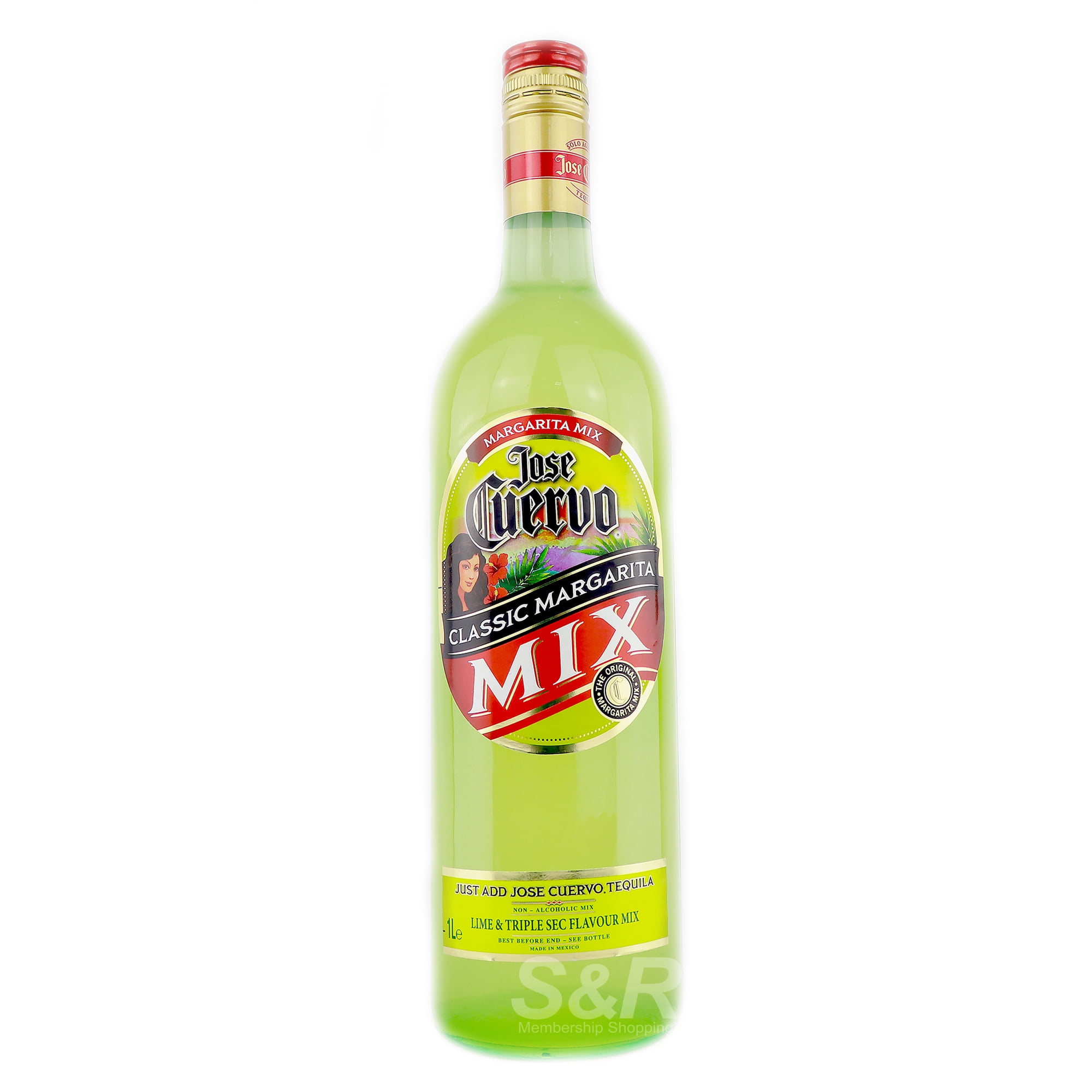 Jose Cuervo Margarita Mix, Lemon Cocktail Mixer 1LT