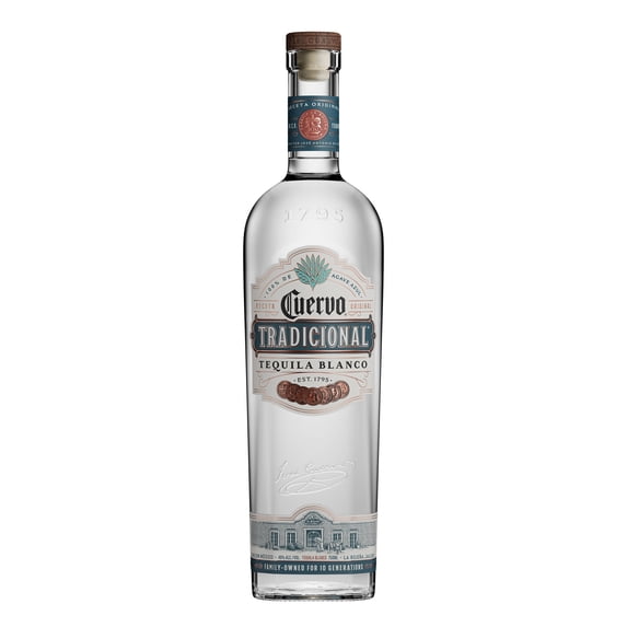Jose Cuervo Tradicional Blanco Blanco Tequila, 750 ml Glass Bottle, 40% ABV