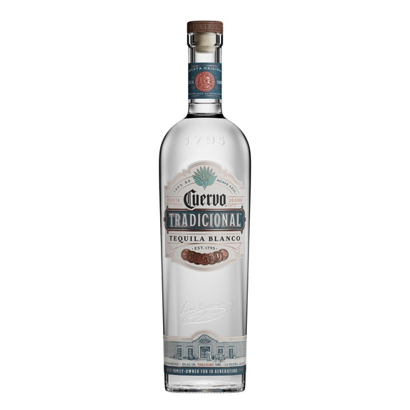 Jose Cuervo Tradicional Blanco Blanco Tequila, 750 ml Glass Bottle, 40% ABV