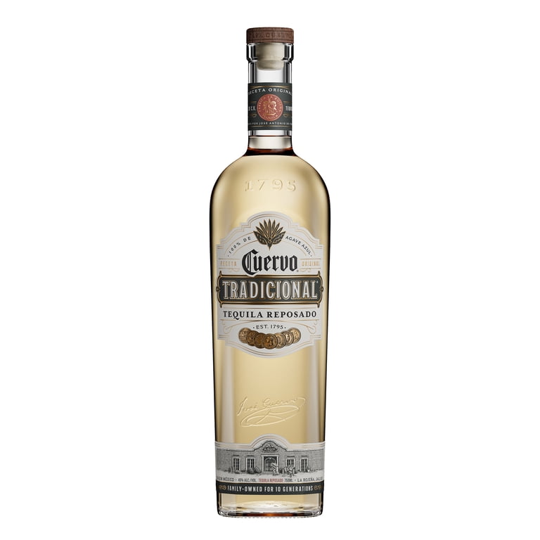 Jose Cuervo Tradicional Reposado Tequila, 750 ml Glass Bottle, 40