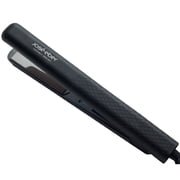 Jose Eber 100% Pure Ceramic Flat Iron Black - 1.25 Plates - Heat Temperature Control, Negative Ionic Technology, Professional Hair Straightener