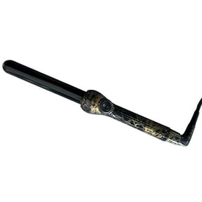 Jose Eber: Clipless Curling Iron 1" (25mm) - Black Marble - Professional Tourmaline Ceramic Barrel, Wand Styling Tool, Ion Technology, Heat Glove