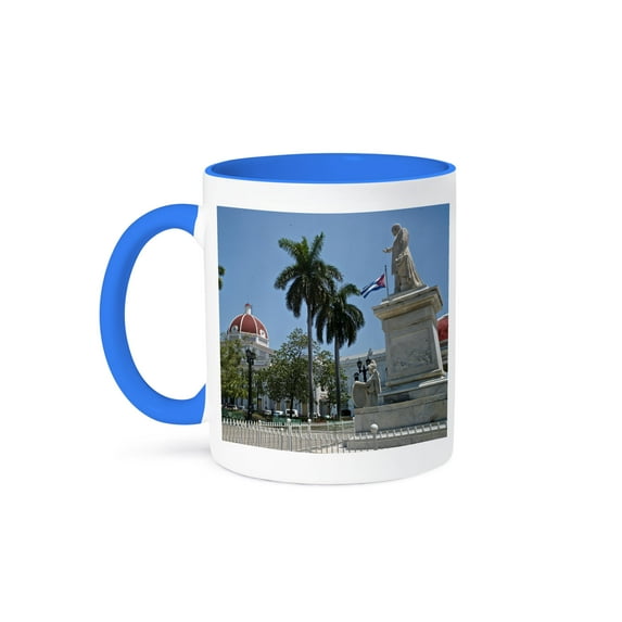 Jose Marti Monument At Parque Marti In Cienfuegos, 11oz Two-Tone Blue Mug
