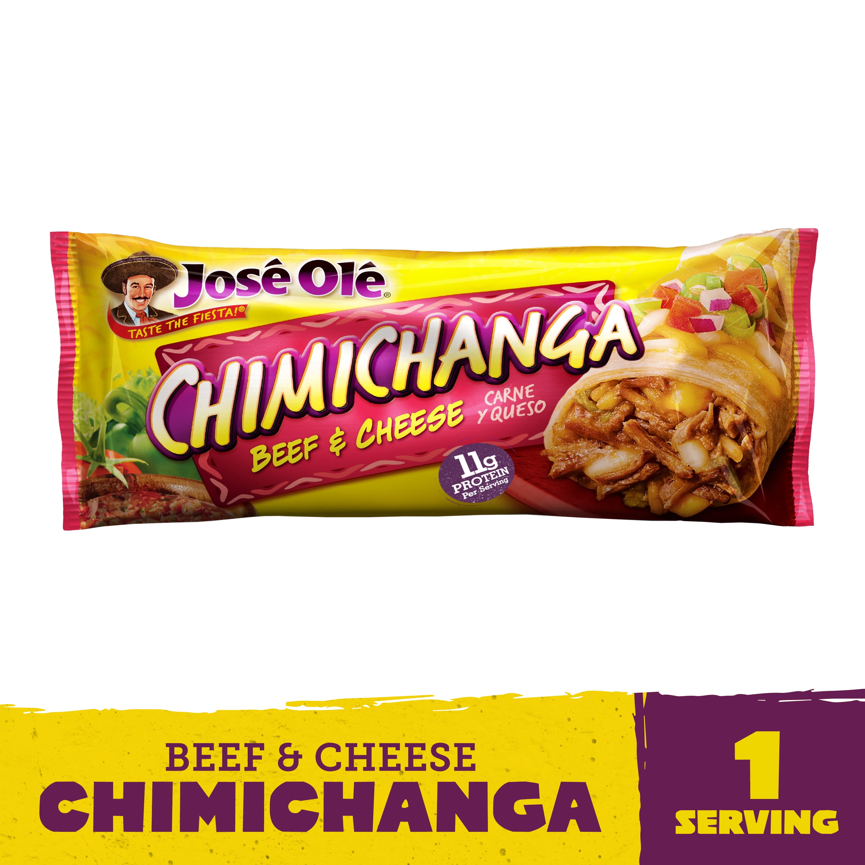 Jose Ole Beef & Cheese Chimichanga, Frozen Mexican Food, 5 oz