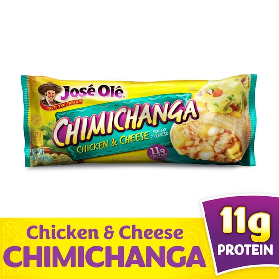 Jose Ole Chicken & Cheese Chimichanga, Frozen Mexican Food, 5 oz