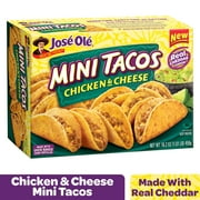 Jose Ole Chicken & Cheese Mini Tacos, Frozen Mexican Appetizer, 16.2 oz