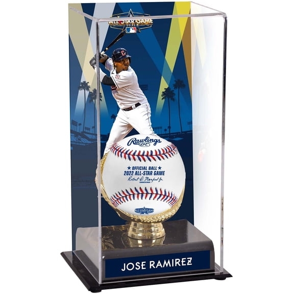 Jose Ramirez Cleveland Guardians 2022 MLB All-Star Game Gold Glove Display Case with Image