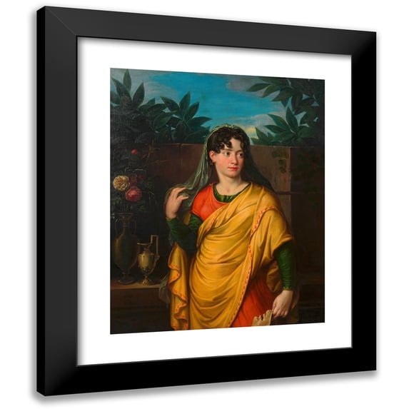 Josef Abel 15x18 Black Modern Framed Museum Art Print Titled - The Actress Therese Von Hudelist (Born Zigenuner V. Blumendorf) (1811)