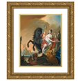 thumbnail image 1 of Josef Adam Ritter von Mölck 20x24 Gold Ornate Framed and Double Matted Museum Art Print Titled - Hercules Saving Hesione (1741), 1 of 4
