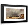 thumbnail image 1 of Josef Carl Berthold Püttner 24x16 Black Modern Framed Museum Art Print Titled - Steamship in Distress at Sea by a Rocky Coast, 1 of 1