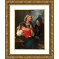 thumbnail image 1 of Josef Danhauser 11x14 Gold Ornate Wood Frame and Double Matted Museum Art Print Titled - The Commitment (1834), 1 of 4
