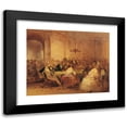 thumbnail image 1 of Josef Danhauser 24x20 Black Modern Framed Museum Art Print Titled - Company Scene (1844), 1 of 5