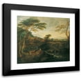 thumbnail image 1 of Josef Faistenberger 22x20 Black Modern Framed Museum Art Print Titled - Landscape with Grazing Cows (1710-1720), 1 of 5