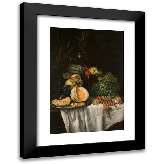 Josef Neugebauer 11x14 Black Modern Framed Museum Art Print Titled - Still Life with Fruits