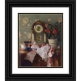thumbnail image 1 of Josef Schuster 20x24 Black Ornate Framed Double Matted Museum Art Print Titled: Antiquity Life with Fireplace Watch, 1 of 5
