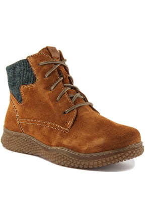 Amelie 09 Women's Lace Up Leather Casual Ankle Boot In Camel Size 5
