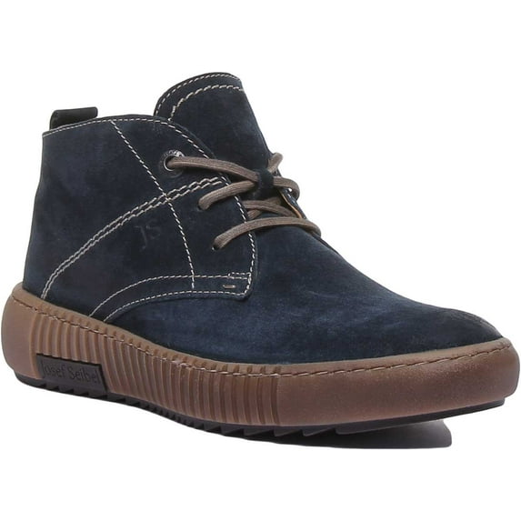 Josef Seibel Maren 02 Women's Lace Up Leather Ankle Boot In Aquablue Size 10