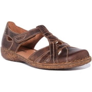 JOSEF SEIBEL Rosalie 42 Women's Leather Closed Toe Sandal In Brown Size 9