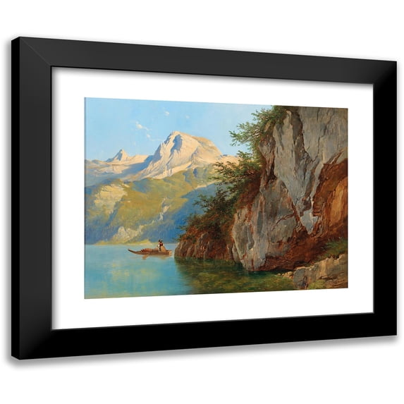 Josef Thoma 18x15 Black Modern Framed Museum Art Print Titled - View from Pfaffengfoll