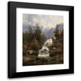 thumbnail image 1 of Josef Thoma 19x24 Black Modern Framed Museum Art Print Titled - Jager on the Waterfall, 1 of 5