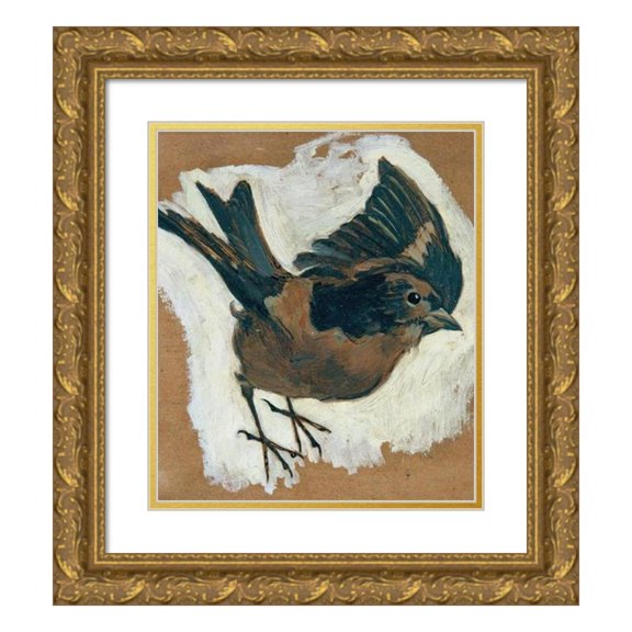 Josef Wawra 20x23 Gold Ornate Framed and Double Matted Museum Art Print Titled - Sperling (1920)
