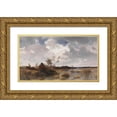 thumbnail image 1 of Josef Wenglein 24x15 Gold Ornate Framed and Double Matted Museum Art Print Titled - Moss Landscape in Autumn (1900), 1 of 4