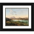 thumbnail image 1 of Josef Willroider 18x15 Black Ornate Wood Framed Double Matted Museum Art Print Titled - A View of Lake Ossiach, 1 of 5
