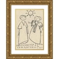 thumbnail image 1 of Josef Čapek 11x14 Gold Ornate Wood Frame and Double Matted Museum Art Print Titled - I Had a Dog and a Cat Pl 23 (1928), 1 of 4