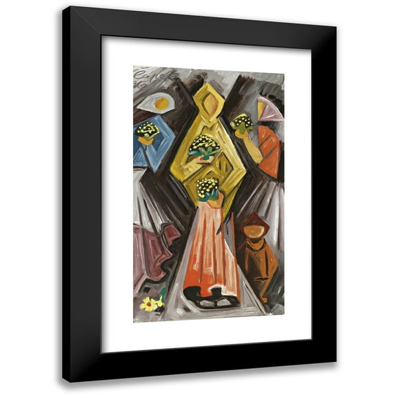 Josef Čapek 12x18 Black Modern Framed Museum Art Print Titled - Women with Flowers (1936)
