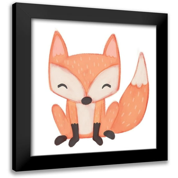 Josefina 12x12 Black Modern Framed Museum Art Print Titled - Fox