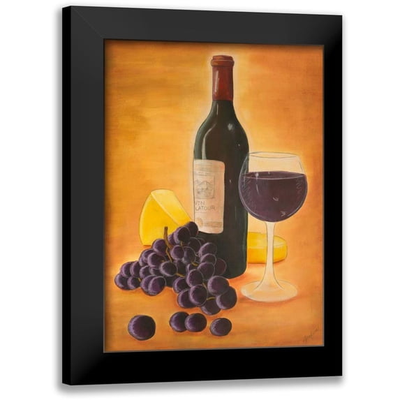 Josefina 14x18 Black Modern Framed Museum Art Print Titled - From the Vineyard II
