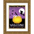 thumbnail image 1 of Josefina 14x18 Gold Ornate Wood Framed with Double Matting Museum Art Print Titled - Halloween Witch, 1 of 4