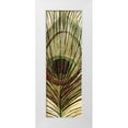 thumbnail image 1 of Josefina 7x14 White Modern Wood Framed Museum Art Print Titled - Peacock Feather II, 1 of 4