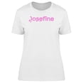 thumbnail image 1 of Josefine Cool Pink Heart Name T-Shirt Women -Image by Shutterstock, Female Large, 1 of 2