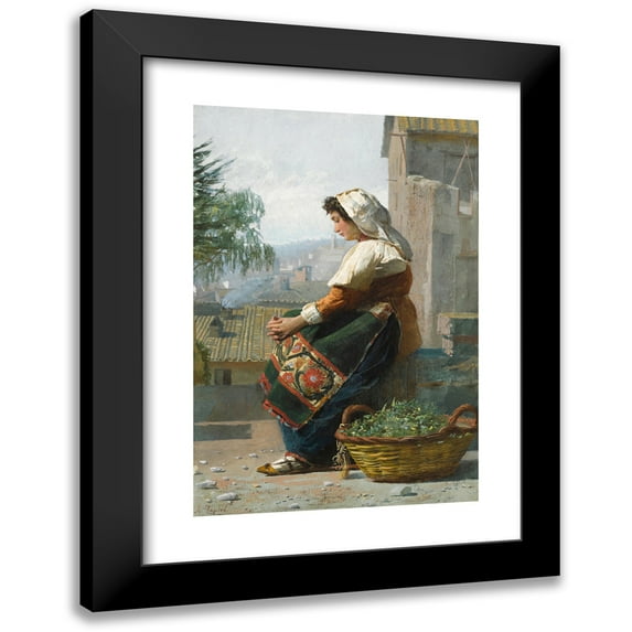 Josep Tapiró Baró 11x14 Black Modern Framed Museum Art Print Titled - An Italian Beauty