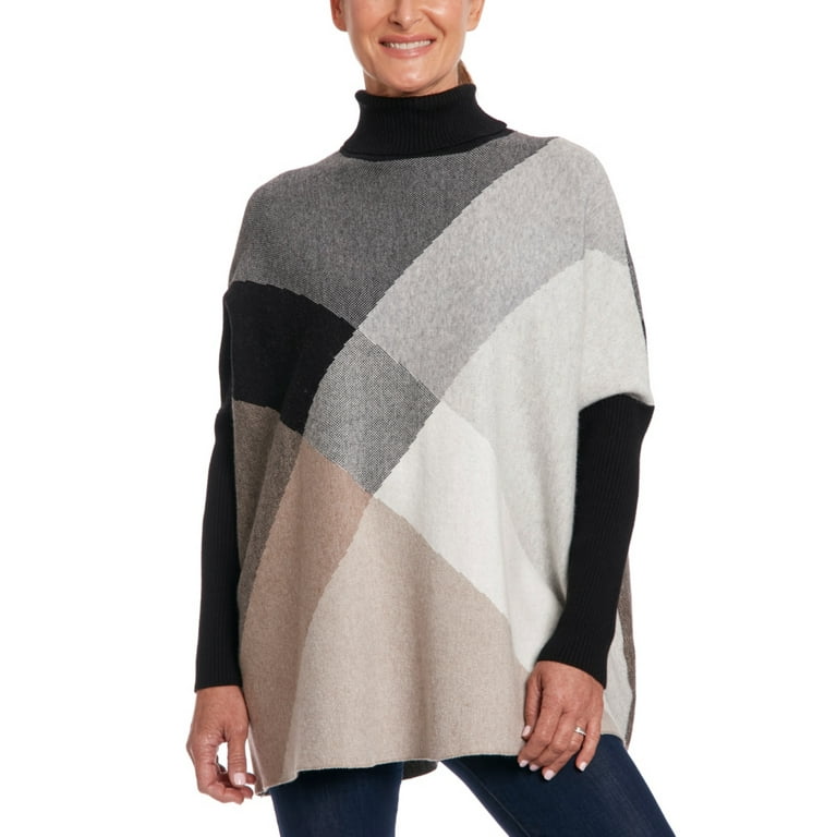 Joseph A. womens Boxy Turtleneck Sweater L