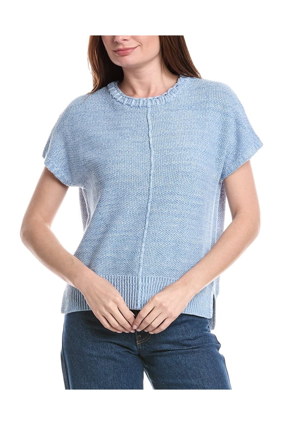 . womens  Braided Sweater Top, XL, Blue