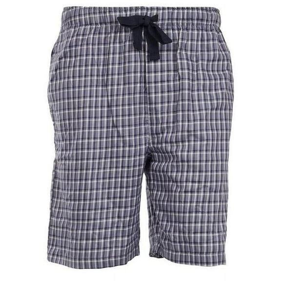 Joseph Abboud MEDIUM BLUE Men's Plaid Print Sleep Shorts, US XL