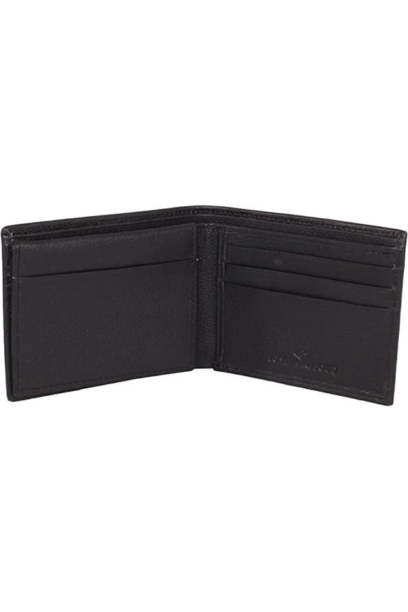 Joseph Abboud Men's Pebble Grain Bifold Leather Passcase Wallet Black NEW